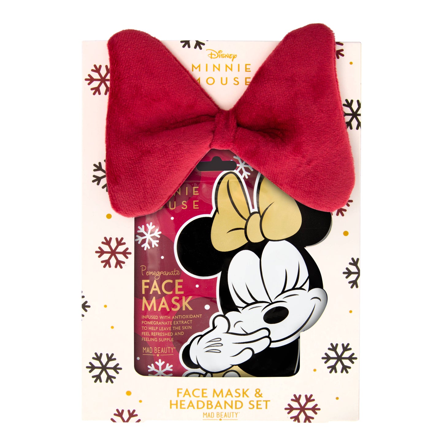 (pre-sale) Mad Beauty | Disney Minnie Burgundy Headband & Face Mask Set