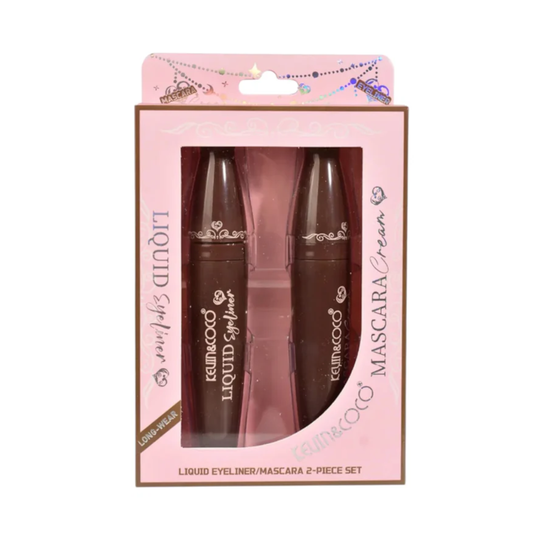 Kevin & Coco | Liquid Eyeliner & Mascara Set – Dark Brown🤎✨