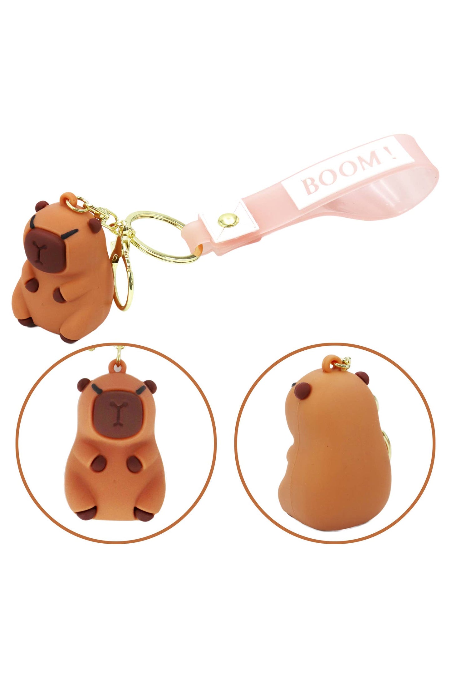Capybara 3D Silicone Key Ring Chain