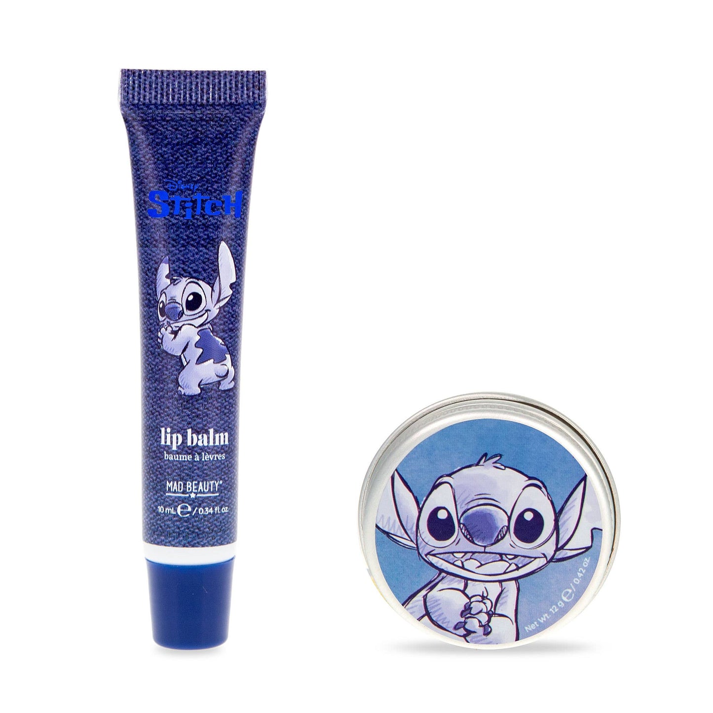 Mad Beauty Disney Stitch Denim Lip Balm Duo