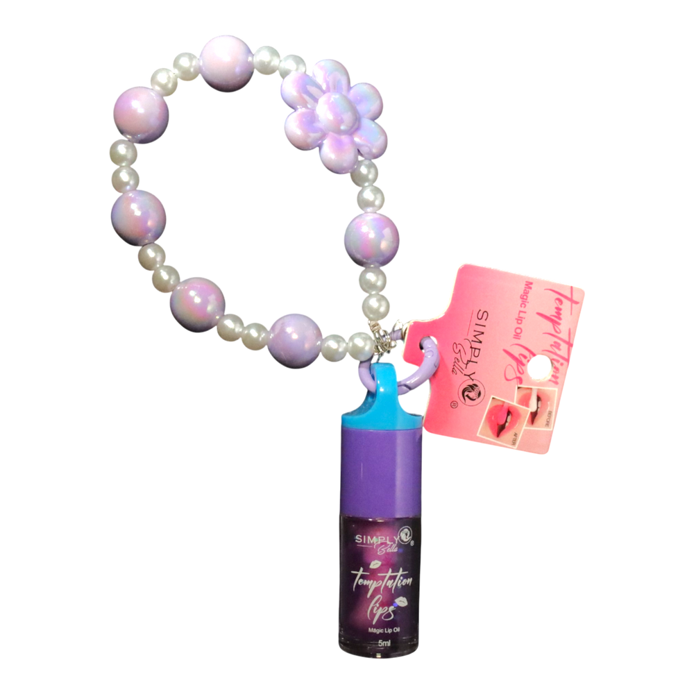 Lip Gloss Flower keychain