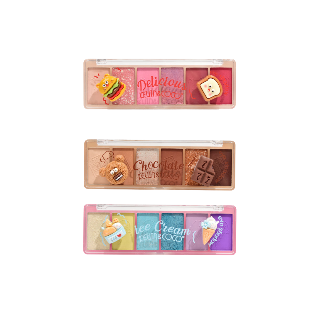 KEVIN & COCO | 6-COLOR FOODIE FUN EYESHADOW PALETTE