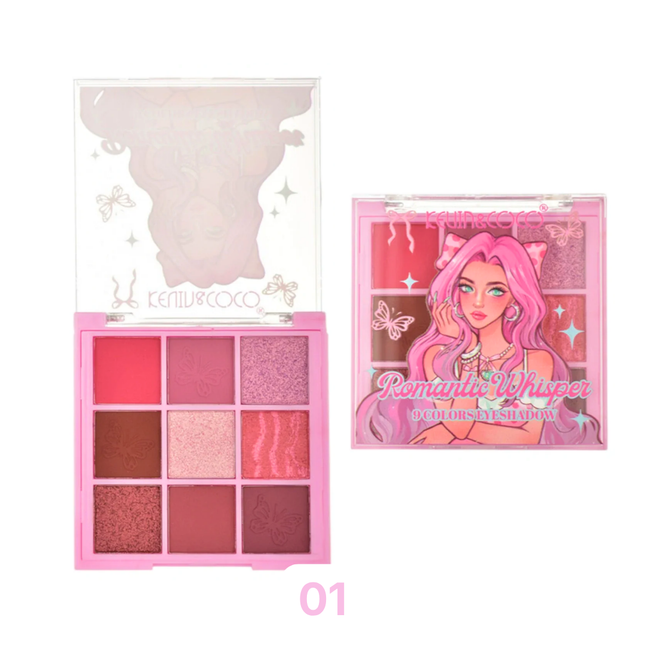 Kevin & Coco Romantic Whisper 9 Colors Eyeshadow palette