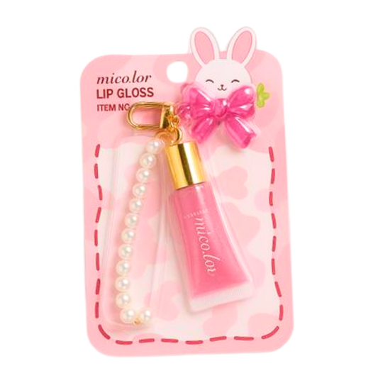 Lip Gloss Charm Pearl Bunny