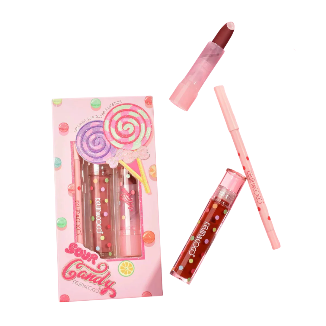 Kevin & Coco | Sour Candy Lip Liner Pen, Lip Glaze & Lipstick