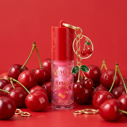 Magic your life cherry lip gloss with keychain