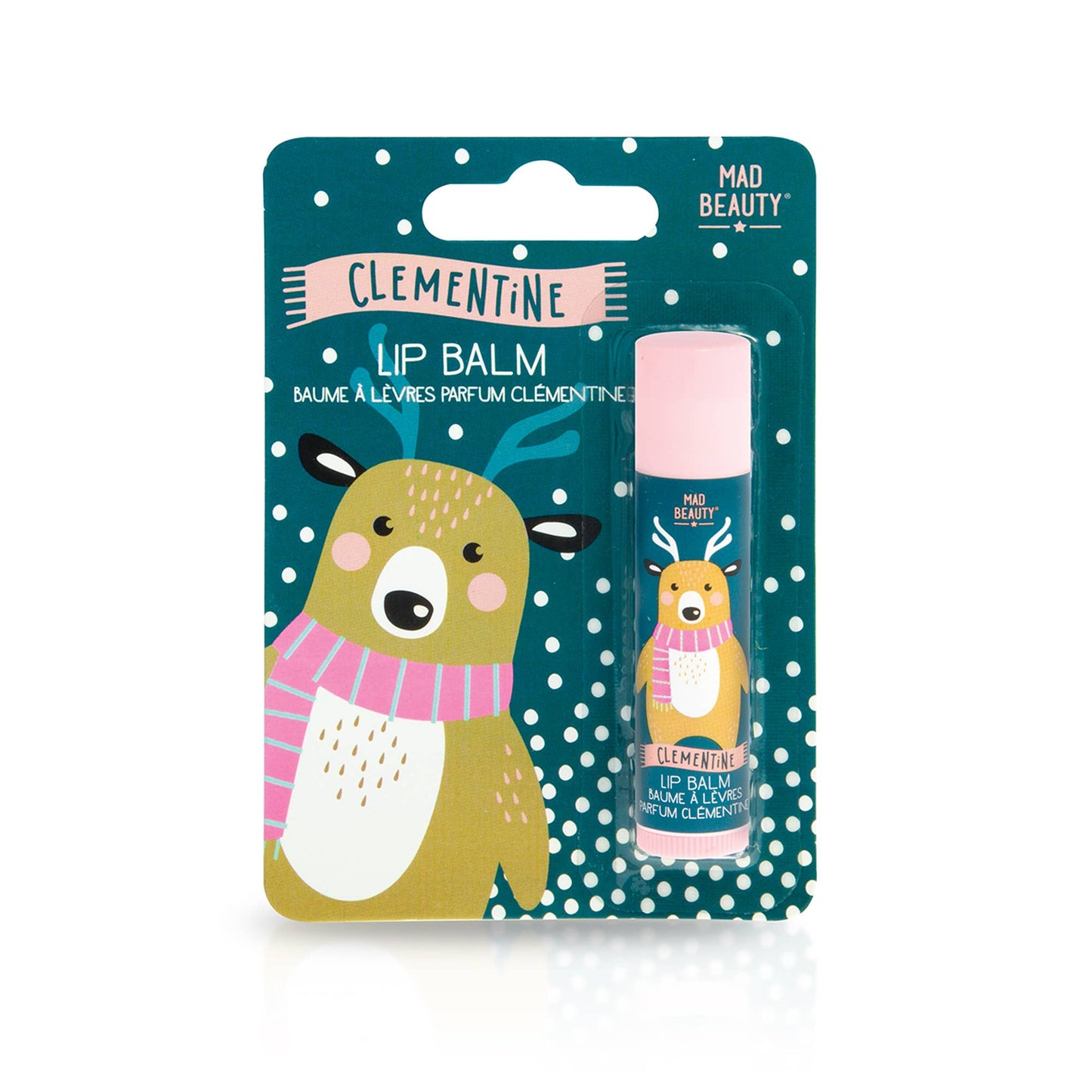 (pre-sale) Mad Beauty | “I Love Christmas” Carded Lip Balm – Reindeer
