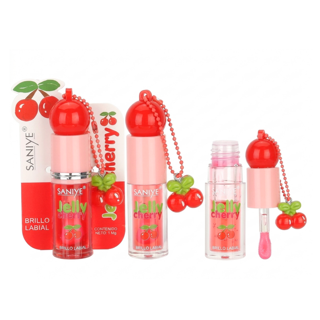 Jelly Cherry Lip Gloss Keychain