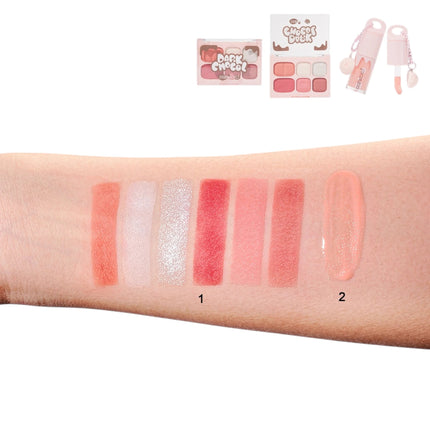 Kevin y coco| Dark Choco Eye shadow palette and Lip Gloss
