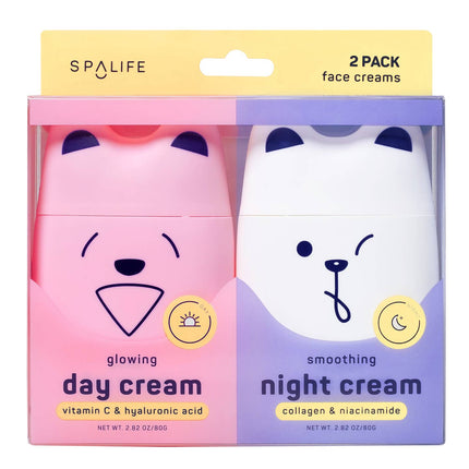 SpaLife | Glowing + smoothing day & night cream duo
