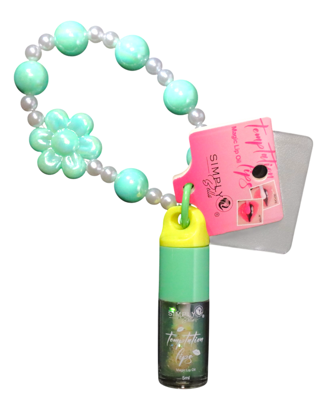 Lip Gloss Flower keychain