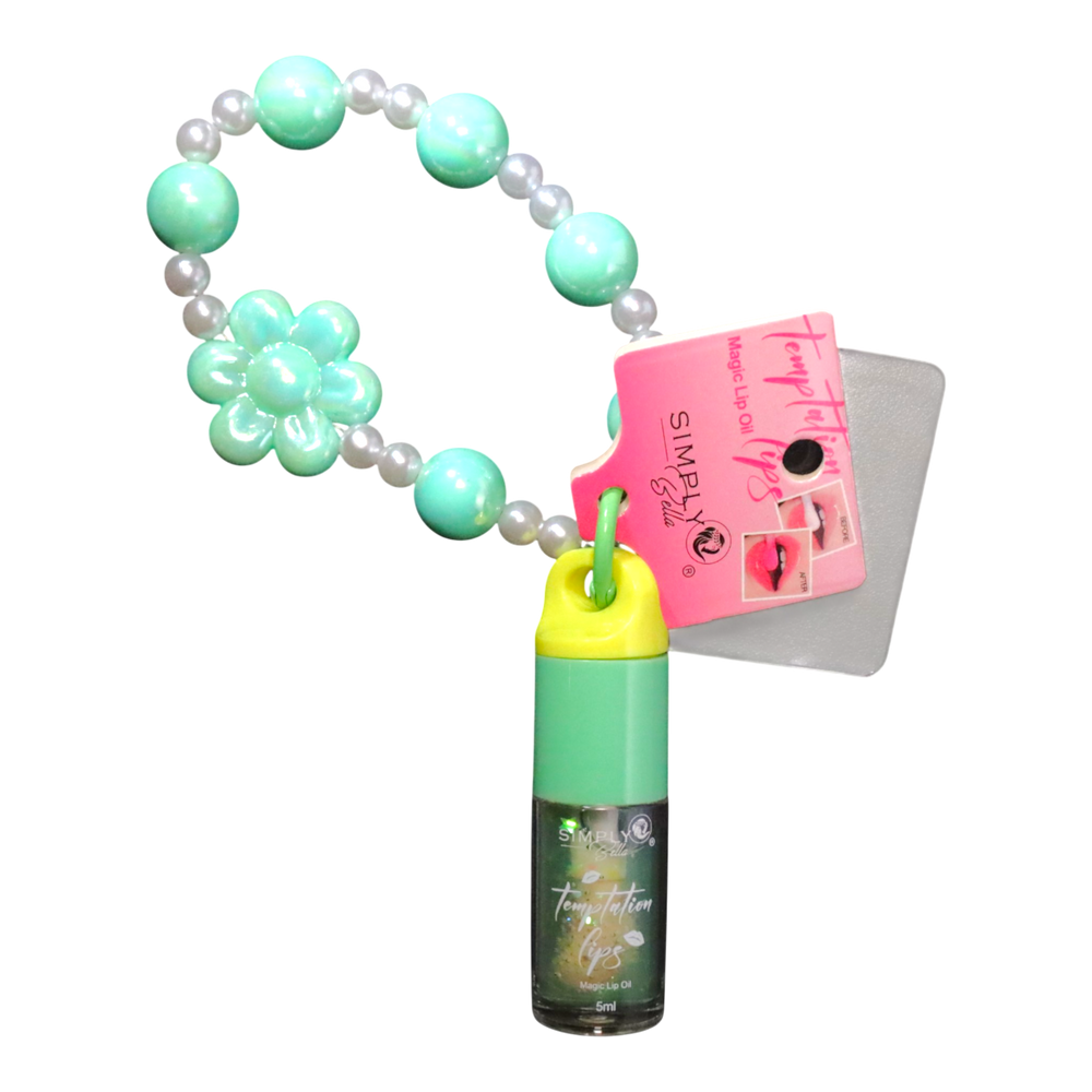 Lip Gloss Flower keychain