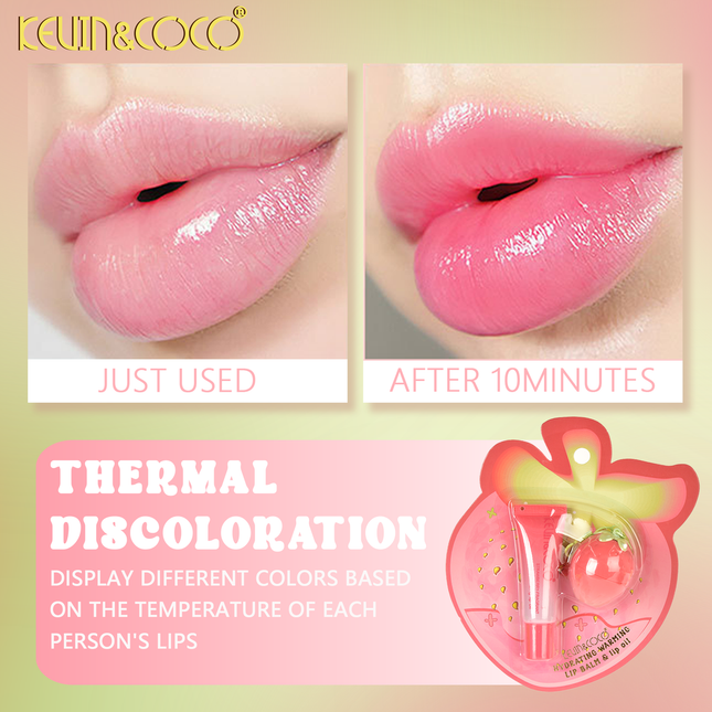 Kevin y coco|Strawberry Mood-Changing Lip Gloss & Lip Oil