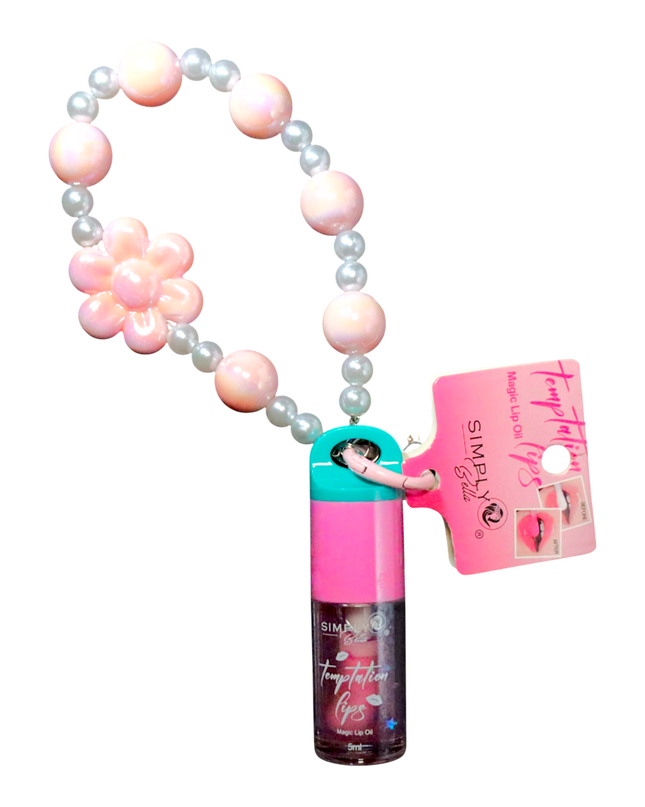 Lip Gloss Flower keychain