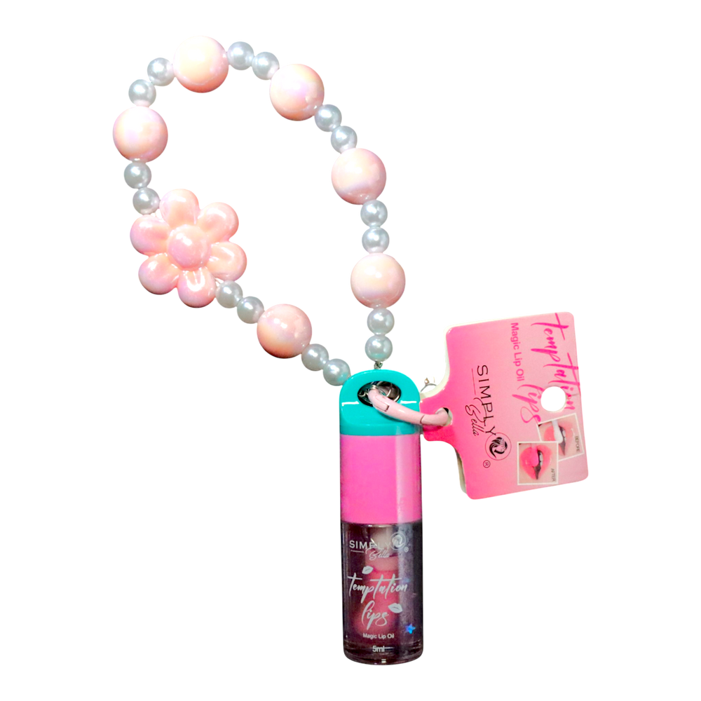 Lip Gloss Flower keychain