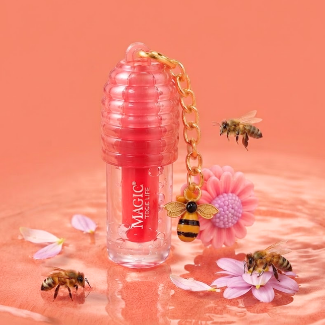 Magic your life Honey bee lip gloss keychain