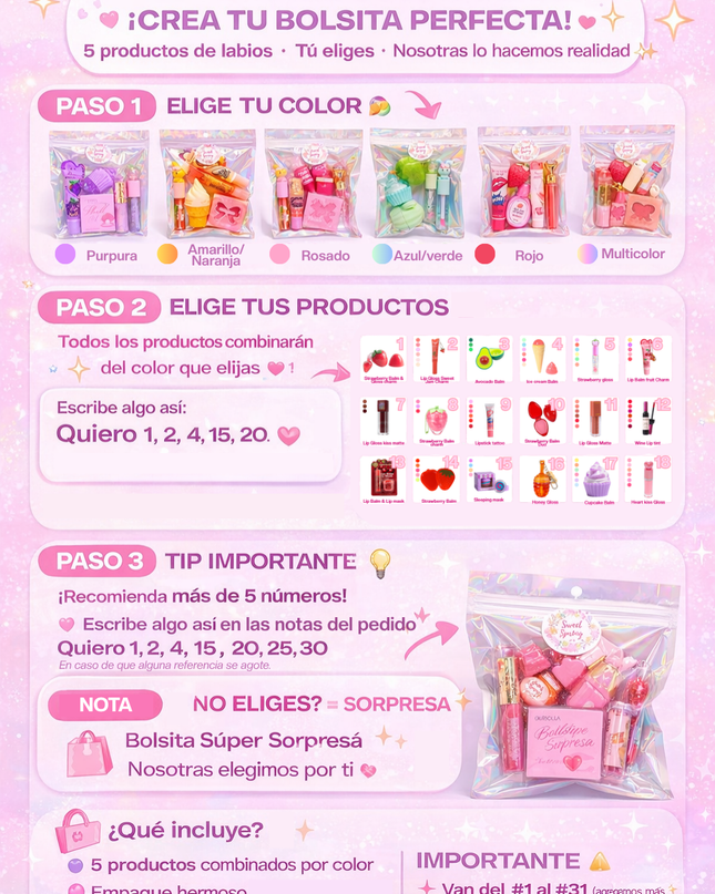 Lippie bag GO (5 items)