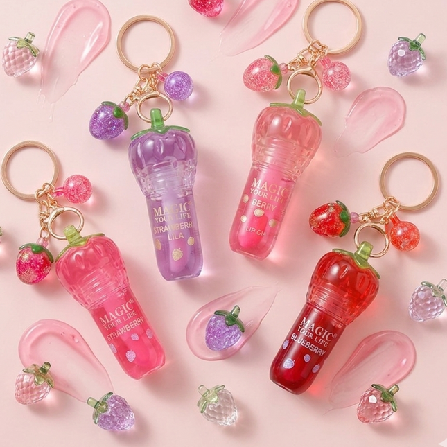 Strawberry Keychain Lip gloss