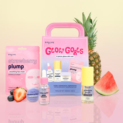 SpaLife | Glow Goals 4 piece glass skin set