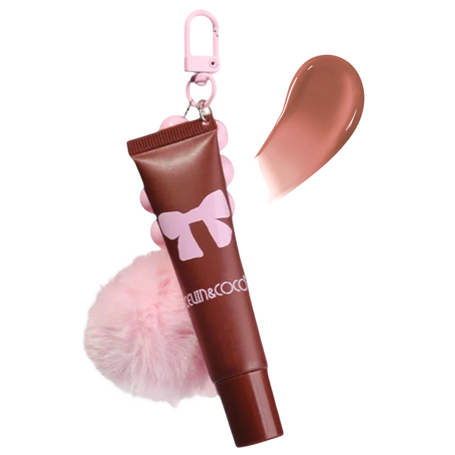 Kevin & Coco Bow Liquid Blush and Lips With Keychain pompom