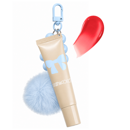 Kevin & Coco Bow Liquid Blush and Lips With Keychain pompom