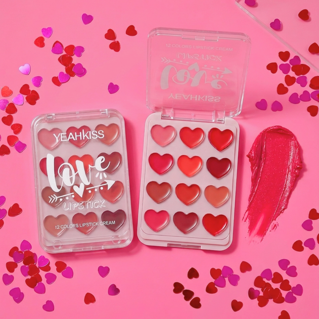 TEAHKISS| Lipstick Palette 12 color Lip cream