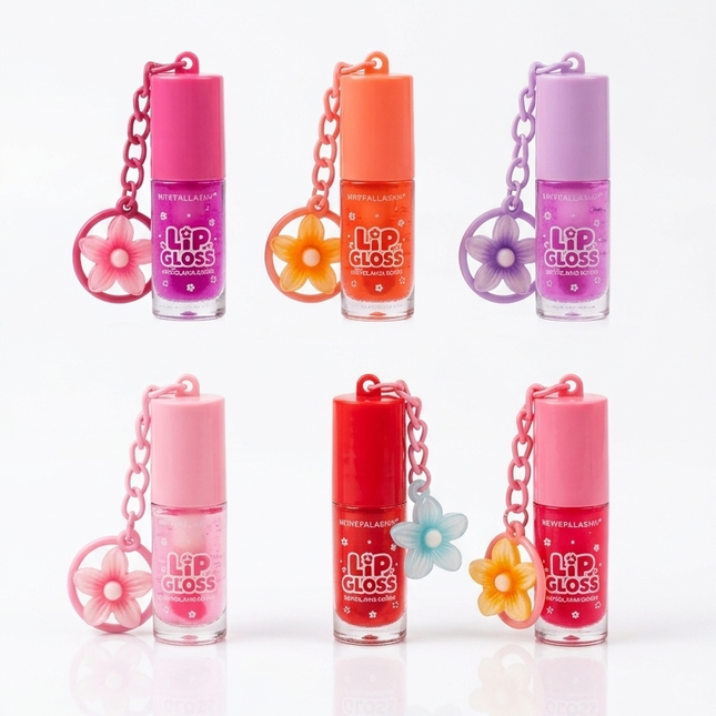 Lip gloss flower Keychain