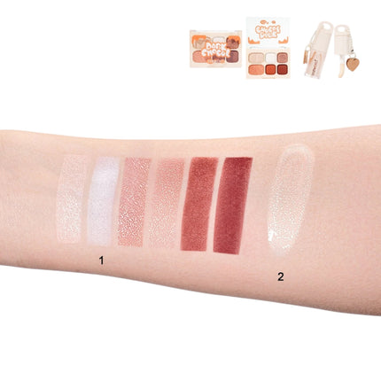 Kevin y coco| Dark Choco Eye shadow palette and Lip Gloss