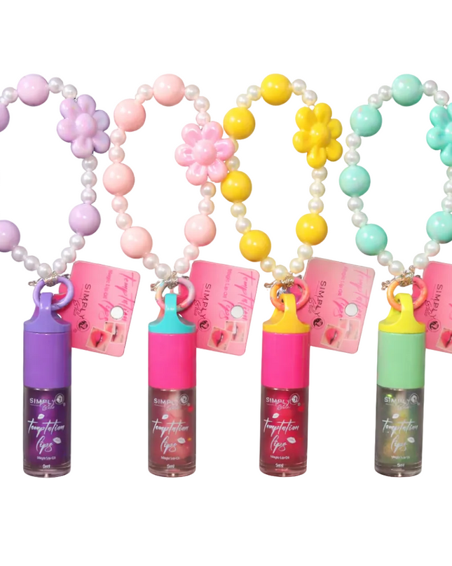 Lip Gloss Flower keychain