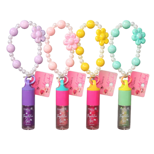 Lip Gloss Flower keychain