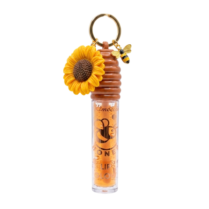 Honey bee sunflower Lip gloss Keychain