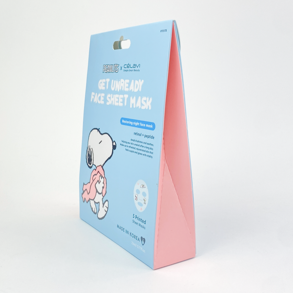 Célavi | Peanuts Get Unready Face Sheet Mask 5 pcs