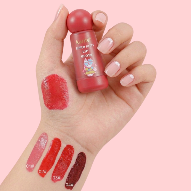 Karite | Super Kitty Combo Set (Blush Cream+4 Lip Gloss + Liquid Eyeliner)