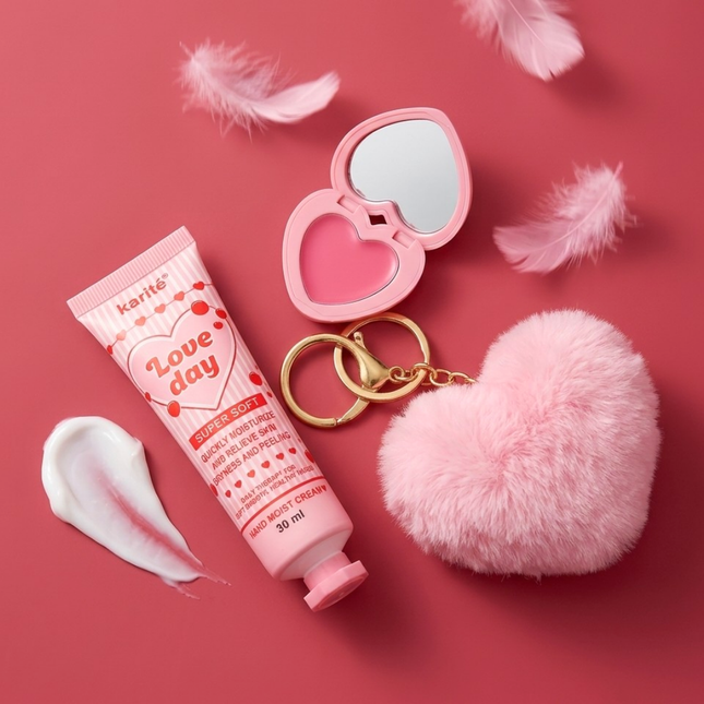 Love Day Hand Cream & Heart pompom