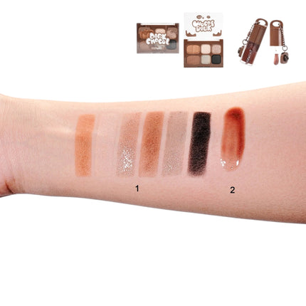 Kevin y coco| Dark Choco Eye shadow palette and Lip Gloss