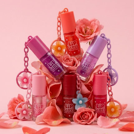 Lip gloss flower Keychain