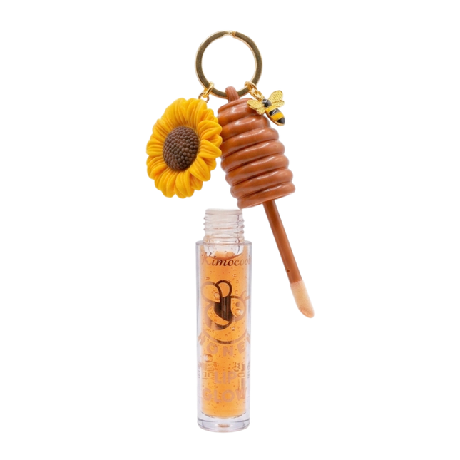 Honey bee sunflower Lip gloss Keychain